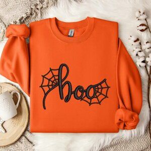 Embroidered Halloween Boo Sweatshirt, Embroidered Halloween Outfit